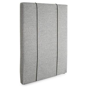 Cabeceira Solteiro Herval Plan Estofada, 88 cm, Linho Cinza