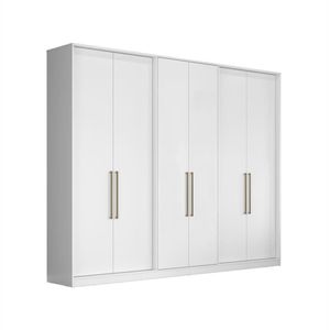 Guarda-Roupa Casal Édez Nature, 6 Portas, Touch Branco