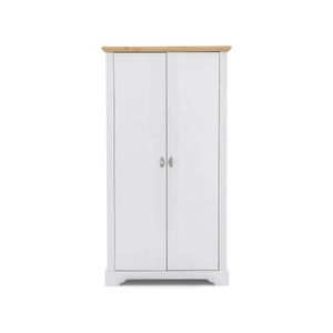 Guarda-Roupa Solteiro Retrô Édez Kopenhagen, 2 Portas, Off White