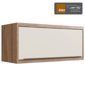 Aéreo Cozinha Modular 100% MDF Édez Uno, 1 Porta, Off White e Louro Freijó