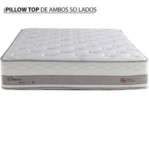 Colchão Herval Queen Dover, Molas Maxspring, Pillow Duplo, 33x158x198 cm