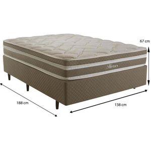 Cama Box Casal Herval Hórus, 67x138x188 cm, Molas Ensacadas