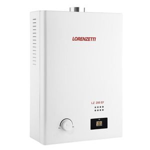 Aquecedor de Água Gás GLP Lorenzetti LZ200EF, 20 Litros, Exaustão Forçada