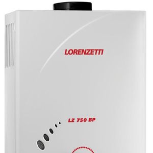 Aquecedor de Água Gás GLP Lorenzetti LZ 750BP, 7 Litros, Exaustão Natural