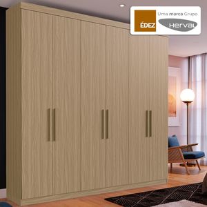 Guarda-Roupa Casal Édez Luna, 6 Portas, Cedro