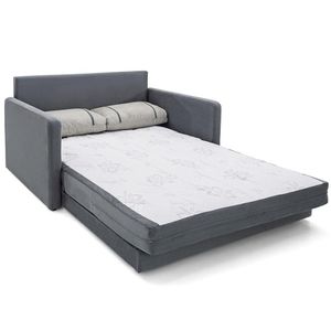 Sofá-Cama 3 Lugares Queen Herval Space, Suede Molhado Cinza