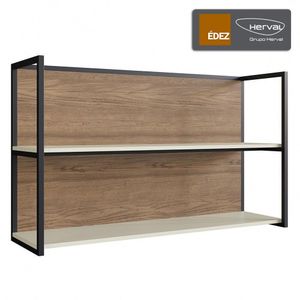 Nicho Aéreo Cozinha Modular 100% MDF Édez Uno, 120 cm, Off White e Louro Freijó