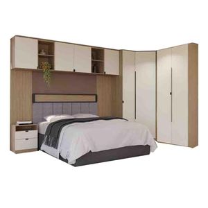 Guarda-Roupa Modulado para Casal Herval Viel, com Cabeceira Queen, Off White