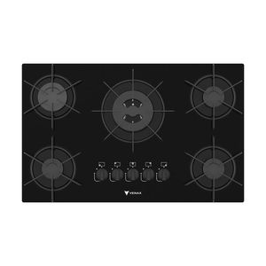 Cooktop 5 Bocas Venax Arena Preto/Preto Gas Glp