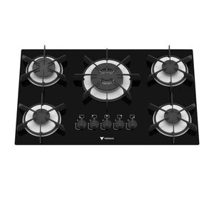 Cooktop 5 Bocas Venax Arena Preto/Branco Gas Glp