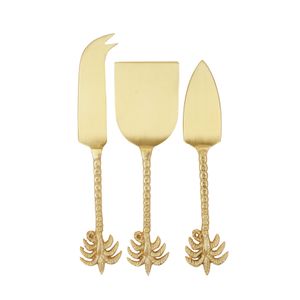 Conjunto para Queijo Palm Inox com 3 Peças - A\CASA