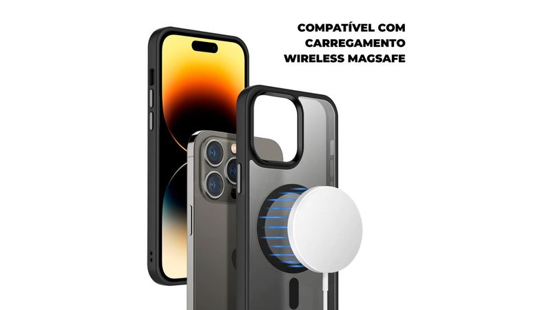 Capa Case Capinha Para iPhone - Magsafe Preta - Gshield Cor iPhone