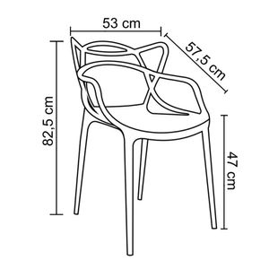 Kit 3 Cadeiras Decorativas Sala e Cozinha Feliti (PP) Branca G56 - Gran Belo