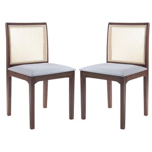Kit 2 Cadeira Decorativa Sala de Jantar Steve Amêndoa G55 - Gran Belo