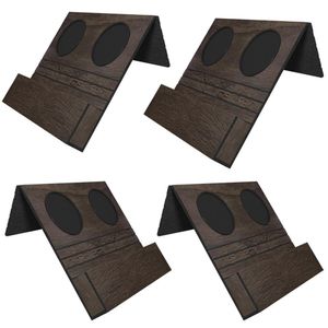 Kit 04 Esteiras Bandejas Com Suporte Para Copos e Controle Para Sofá MDF Tabaco G20 - Gran Belo