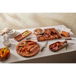 Kit para Churrasco Inox com 3 Peças 47cm - A\CASA