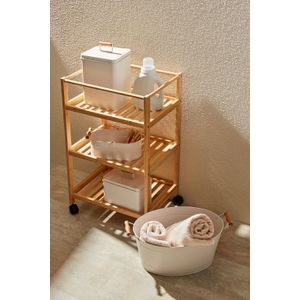 Balde Organizador Farmhouse Aço Galvanizado Branco 38,5cm - A\CASA