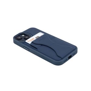 Capa iPhone 14 com Porta Cartão e Suporte, Linha Sampa, iPlace, Azul Marinho