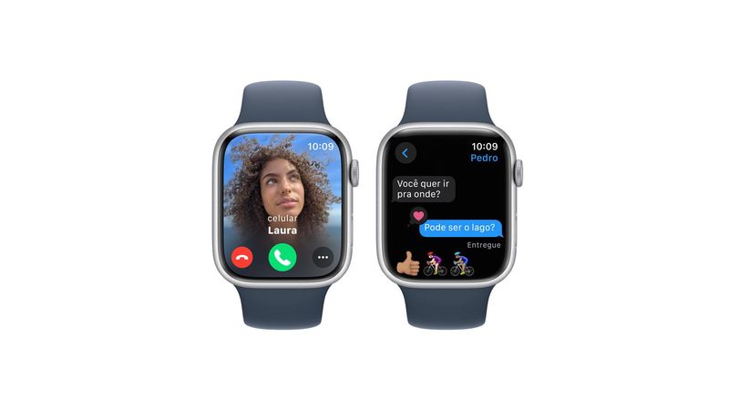 Apple Watch Series 9 GPS 45mm - Cellular - Alumínio Prateado