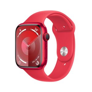 Apple Watch Series 9 GPS + Cellular • Caixa (PRODUCT)RED de alumínio – 45 mm • Pulseira esportiva (PRODUCT)RED – M/G