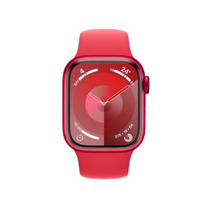 Apple Watch Series 9 GPS + Cellular • Caixa (PRODUCT)RED de alumínio – 41 mm • Pulseira esportiva (PRODUCT)RED – M/G