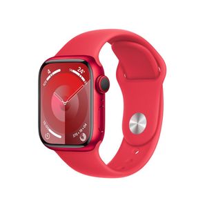 Apple Watch Series 9 GPS + Cellular • Caixa (PRODUCT)RED de alumínio – 41 mm • Pulseira esportiva (PRODUCT)RED – M/G