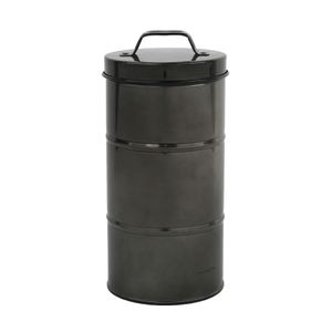 Porta Mantimentos Onix Preto 22cm - A\CASA