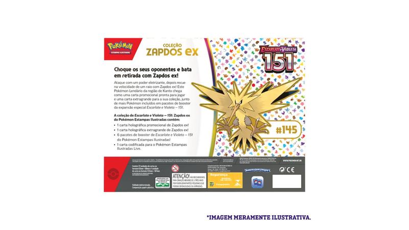 Jogo de Cartas - Pokemon - Ev3.5 Box Zapdos Ex - Copag - Angeloni Eletro