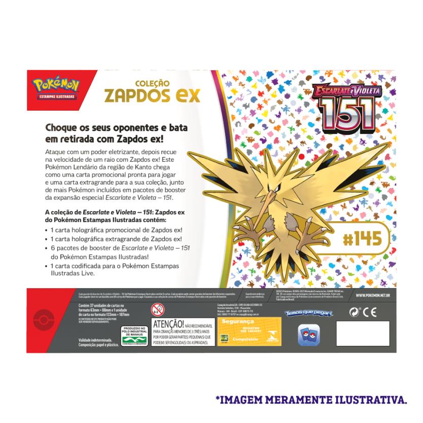 Jogo de Cartas - Pokemon - Ev3.5 Box Zapdos Ex - Copag - Angeloni Eletro