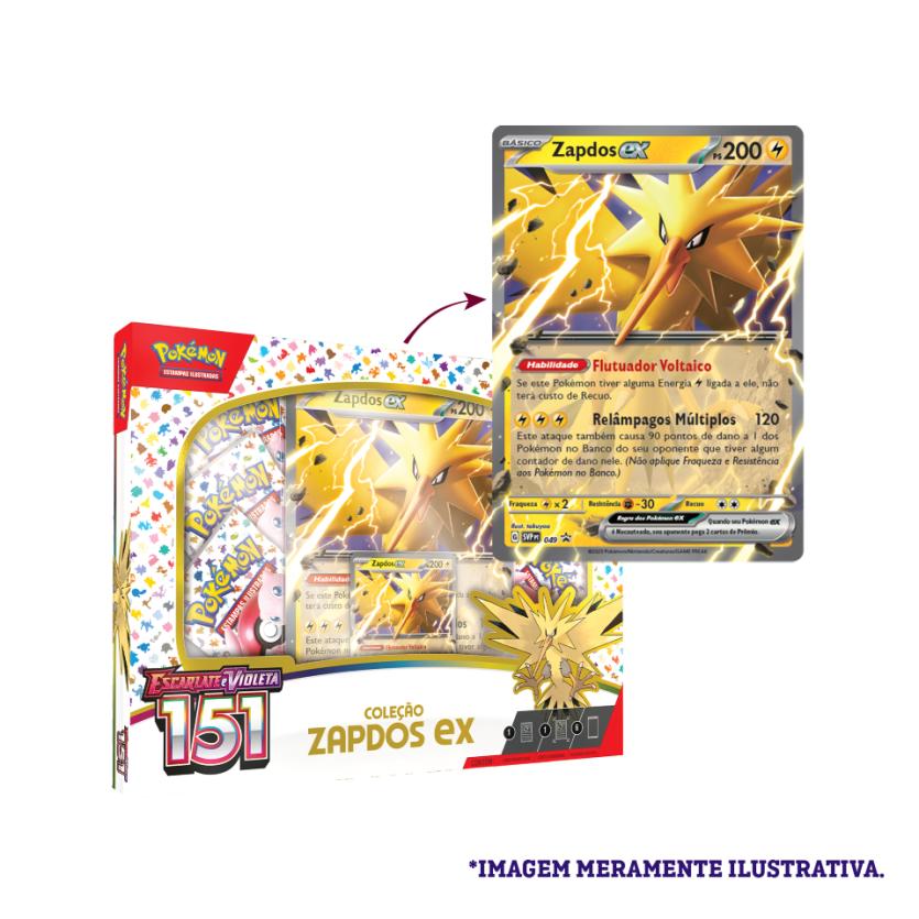 Jogo de Cartas - Pokemon - Ev3.5 Box Zapdos Ex - Copag - Angeloni Eletro