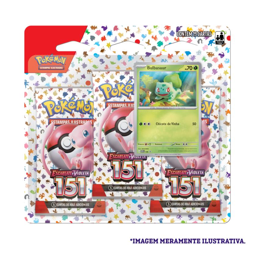 JOGO DE CARTA POKEMON EV3 - BLISTER TRIPLO - WOOPER OBSIDIANA EM