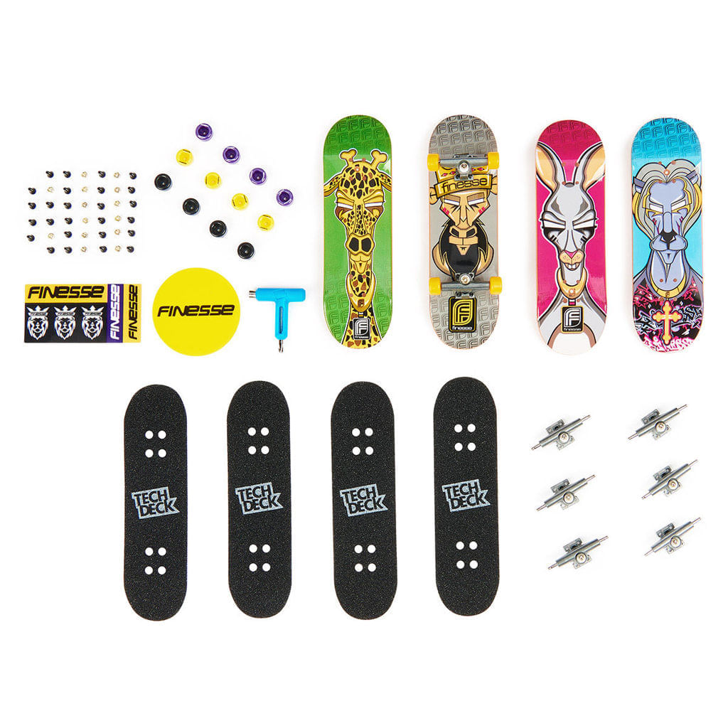 Skate de Dedo - Tech Deck - Ultra DLX - 4 Unidades - Sunny