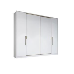 Guarda-Roupa Branco Casal 4 Portas Édez Indus