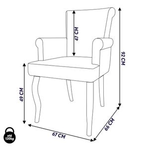 Cadeira Decorativa Sala De Jantar Belford Madeira Veludo Preto G48 - Gran Belo