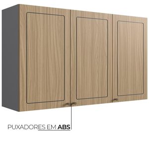 Armário Aéreo de Cozinha Modulada Édez Neuf, MDP 3 Portas 120 cm