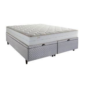 Cama Box Baú Queen Espuma Alto Suporte Herval Joy, 74x158x198 cm