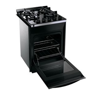 Fogão Brastemp 4 Bocas de embutir Preto com mesa de vidro e dupla chama  - BYO4XAE