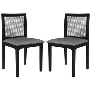Kit 2 Cadeira Decorativa Sala de Jantar Steve Ébano G55 - Gran Belo