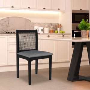 Kit 2 Cadeira Decorativa Sala de Jantar Steve Ébano G55 - Gran Belo