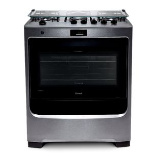 Fogão Consul 5 bocas cor Inox com Dupla chama e timer digital - CFS5QAR