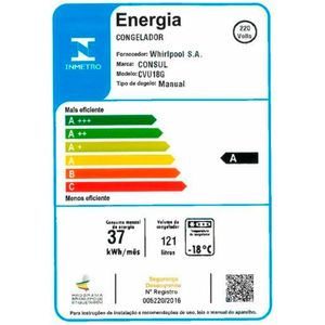 Freezer Vertical Consul 121 Litros - CVU18GB