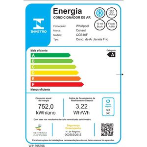 Ar condicionado janela 10000 BTUs Consul frio com design moderno - CCB10FB