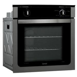 Forno de embutir a gás Consul 78 litros Prata com grill e timer sonoro - COA84BR