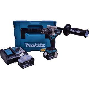 Parafusadeira Furadeira à Bateria 18V 2100 RPM com Bateria Carregador Punho Maleta DHP486RFJ Makita