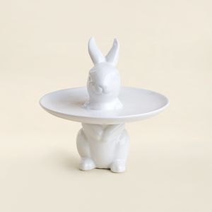 Petisqueira Coelho White Cerâmica 16cm - A\CASA