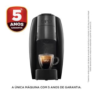 Máquina de Café Espresso TRES 3 Corações LOV Preta