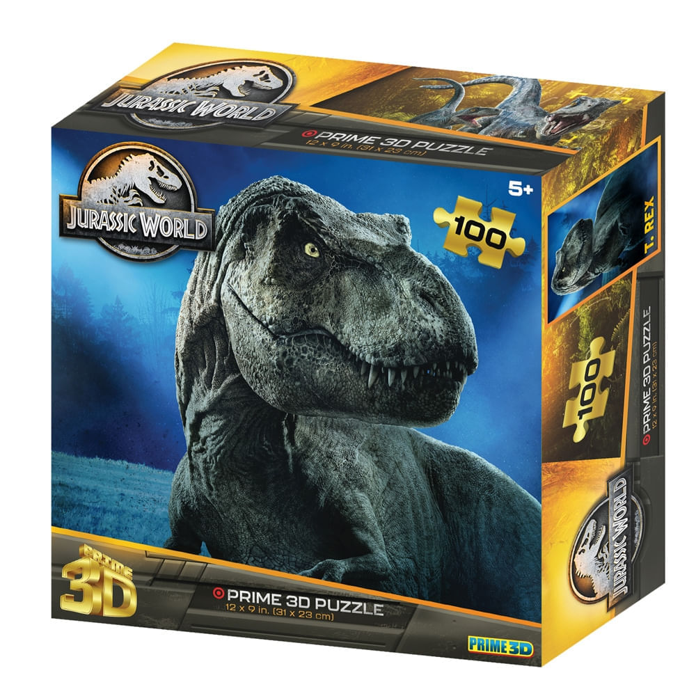 Quebra Cabeça 3D T-Rex Vs Triceratops Jurassic World 150 Peças