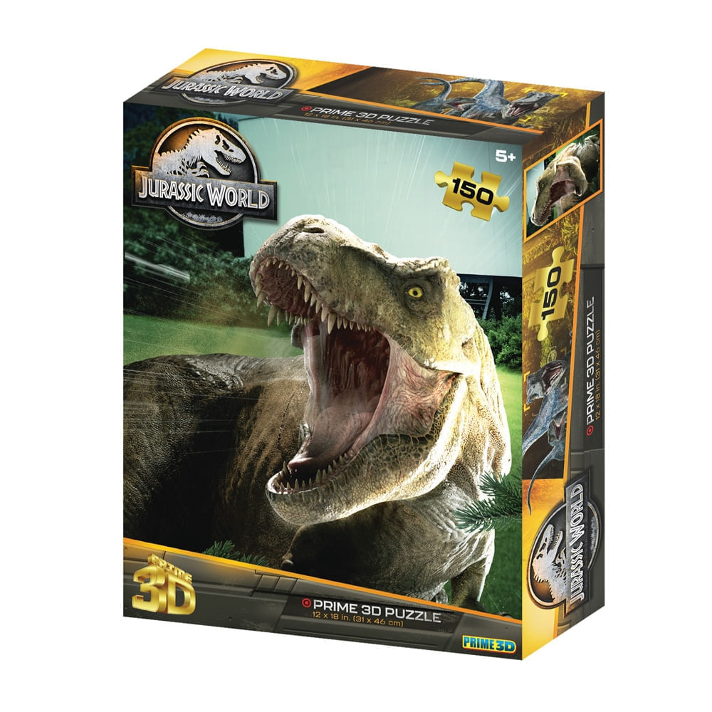 Quebra Cabeça 3D T-Rex Vs Triceratops Jurassic World 150 Peças