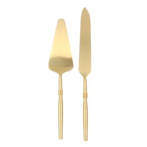 Conjunto de Espátula para Bolo Dourado com 2 Peças - A\CASA
