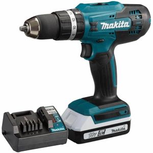 Parafusadeira Furadeira 13MM 18V 1400 RPM Com Bateria Carregador e Bit HP488DW Makita